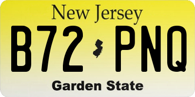 NJ license plate B72PNQ