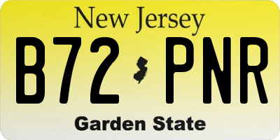 NJ license plate B72PNR