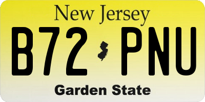 NJ license plate B72PNU