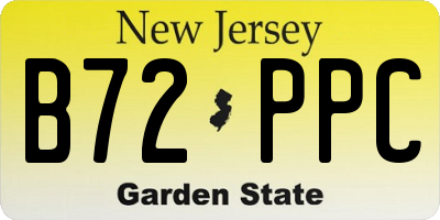 NJ license plate B72PPC