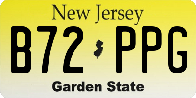 NJ license plate B72PPG