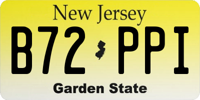 NJ license plate B72PPI