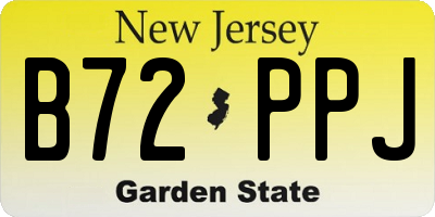 NJ license plate B72PPJ