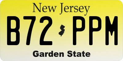 NJ license plate B72PPM