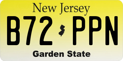 NJ license plate B72PPN