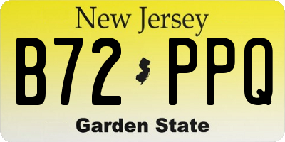 NJ license plate B72PPQ