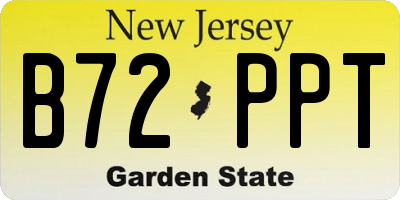 NJ license plate B72PPT