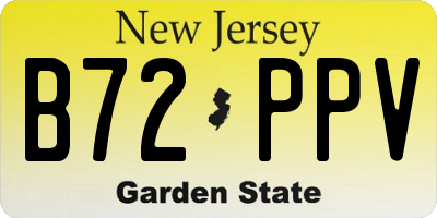 NJ license plate B72PPV