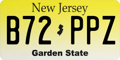 NJ license plate B72PPZ