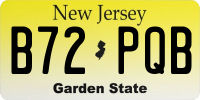 NJ license plate B72PQB