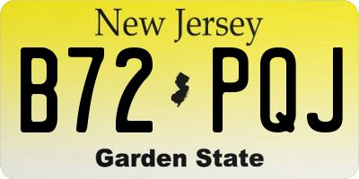 NJ license plate B72PQJ