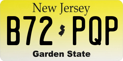 NJ license plate B72PQP