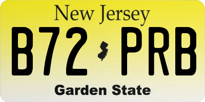 NJ license plate B72PRB