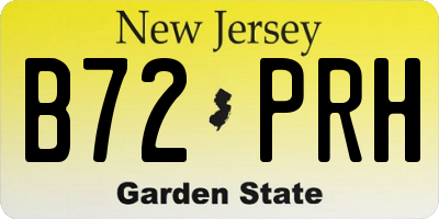 NJ license plate B72PRH