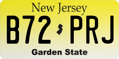 NJ license plate B72PRJ