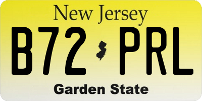 NJ license plate B72PRL