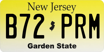 NJ license plate B72PRM