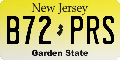 NJ license plate B72PRS