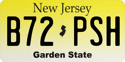 NJ license plate B72PSH
