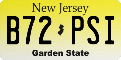 NJ license plate B72PSI