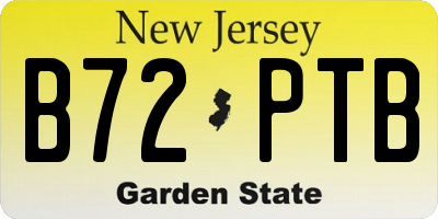 NJ license plate B72PTB