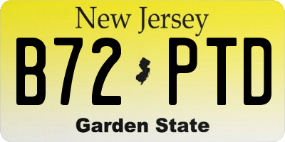 NJ license plate B72PTD