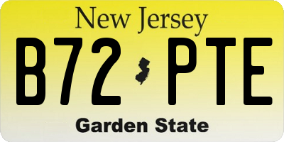 NJ license plate B72PTE