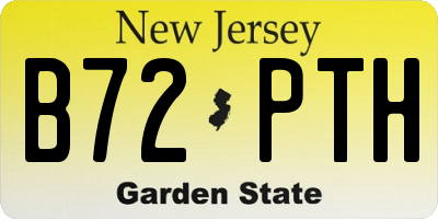 NJ license plate B72PTH