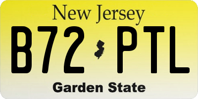 NJ license plate B72PTL