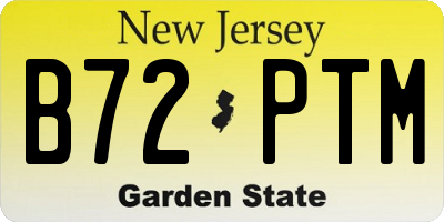 NJ license plate B72PTM