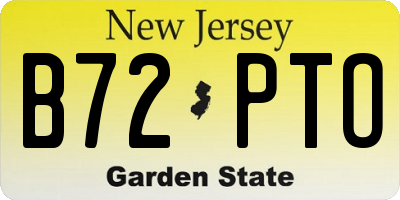 NJ license plate B72PTO