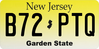 NJ license plate B72PTQ