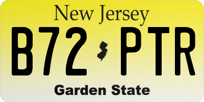 NJ license plate B72PTR