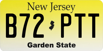 NJ license plate B72PTT