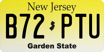NJ license plate B72PTU