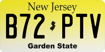 NJ license plate B72PTV