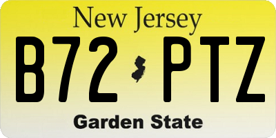 NJ license plate B72PTZ