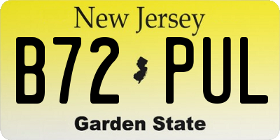 NJ license plate B72PUL