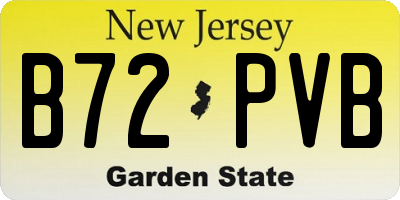 NJ license plate B72PVB
