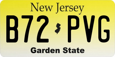 NJ license plate B72PVG