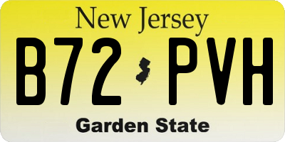 NJ license plate B72PVH