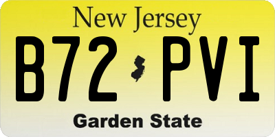 NJ license plate B72PVI