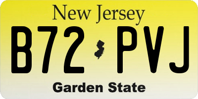 NJ license plate B72PVJ