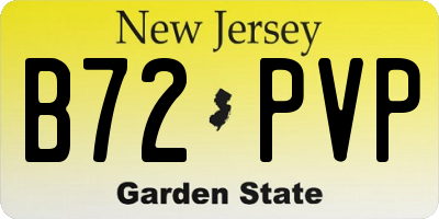 NJ license plate B72PVP