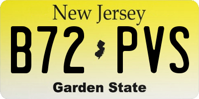 NJ license plate B72PVS