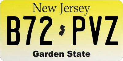 NJ license plate B72PVZ