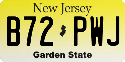 NJ license plate B72PWJ