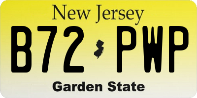 NJ license plate B72PWP