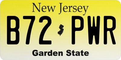 NJ license plate B72PWR