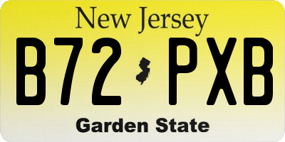 NJ license plate B72PXB